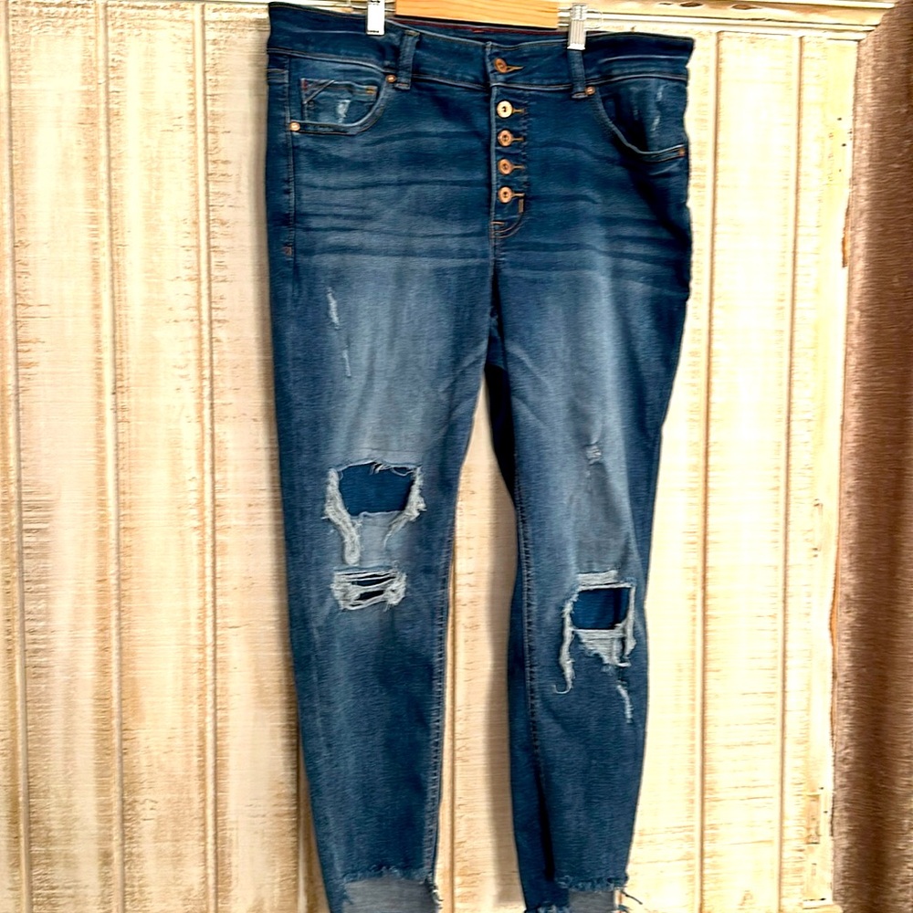 Distressed jeans